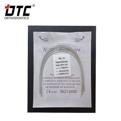 Orthodontische Korrektur mit DTC Runden NiTi Oval Quadrat Arch Draht und CE-Zertifizierung